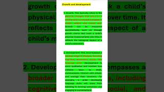 Growth  development  BED CTET CDP Meaning of growth and development [upl. by Eicyal]