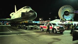 Toyota Tundra tows space shuttle Endeavour [upl. by Ihcur]