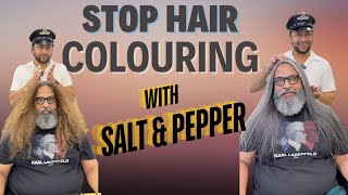 want to stop hair colouring follow this  haircolor saltandpepperhair [upl. by Morven]