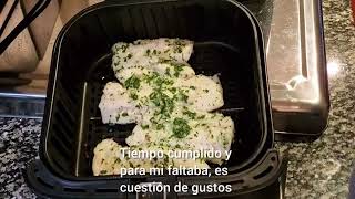 Bacalao con ajo y perejil en Freidora de Aire Air Fryer  Receta muy simple [upl. by Ariadne740]