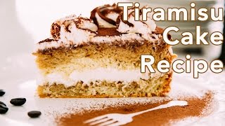 How To Make Easy Tiramisu Cake Recipe  Natashas Kitchen [upl. by Ffoeg]