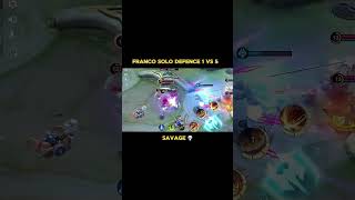 Franco Solo Def 1 vs 5 mobilelegends apt mlbb subscribe shorts shortvideo shortsvideo [upl. by Templeton]