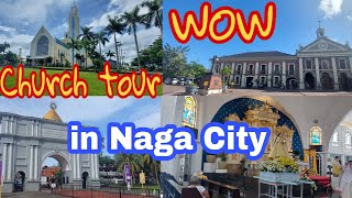 5 BEAUTIFUL CHURCHES TOUR IN NAGA CITY BICOL  MANOY JOLOGS VLOGS [upl. by Ydnem]