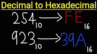 Convert Decimal to Hexadecimal [upl. by Thorma315]