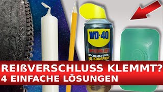 Reißverschluss klemmt oder hakt 🆗 4 LÖSUNGEN um jeden Reißverschluss einfach zu reparieren [upl. by Oniotna]