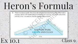 Herons Formula  Exercise 101  Chapter 10  20242025  CLASS 9TH [upl. by Gwenny]