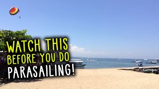 Watch this before you do Parasailing bali  Water sports [upl. by Trillby492]