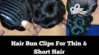 How to Use Hair Bun Clips For Short amp Thin Hair hairstyle [upl. by Pacifica]