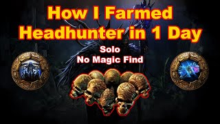 POE 323 Headhunter in 1 Day  No Magic Find Needed  Atlas Strategy [upl. by Clotilda494]