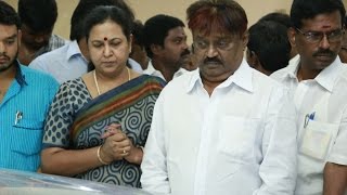 Vijayakanth amp Sathyaraj pay final respect to Producer Ibrahim Rowther  BW [upl. by Tabby]