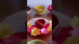 Beautiful diya decoration for Diwali 🎇🪔 [upl. by Eleik]