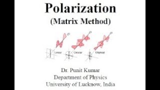 Polarization Jones Matrices [upl. by Ennaej]