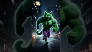 Dad Cat saved his son from Devil Hulk 🙀 cat catsoftiktok shortsfeed trendingshorts viralshorts [upl. by Yran]