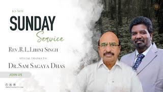 🔴SUNDAYSERVICE  10 1124  RevRLLIBINI SINGH  DrSAM SAGAYA DHAS  CHURCH OF CHRIST IN INDIA [upl. by Yanat580]