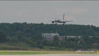 Airbus A320 of Aeroflot landing in Sheremetyevo [upl. by Terena568]