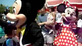 Mickey and Minnie quotsingquot Happy Birthday in Disneyland [upl. by Notsnorb]