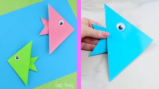 Super Simple Origami Fish  Origami for Kids YT VIDEO [upl. by Armilda815]