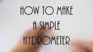 Simple Hydrometer [upl. by Aseeram]