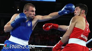 Oleksandr Khyzhniak beats Nurbek Oralbay wins 80kg boxing gold for Ukraine  Paris Olympics [upl. by Schreibe]