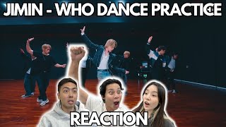 CHOREOGRAPHY 지민 Jimin ‘Who’ Dance Practice REACTION [upl. by Essilem680]