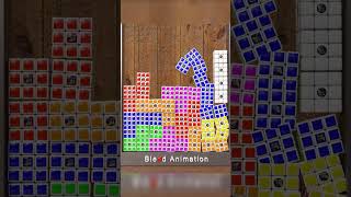 TETRIS RUBIC CUBE V2 blender games tetris gaming tetrisgame softbody animation tetrispuzzle [upl. by Cadmann15]