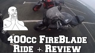 Honda Fireblade 400cc aka BabyBlade  Quick Review amp Ride [upl. by Nyrual405]