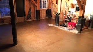 Mountain Dream Home  Staining and Sealing the Concrete Floor  17 [upl. by Beattie]