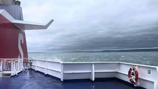 Belfast to Cairnryan during remnants of Storm Babet with Stena Line [upl. by Arriec]