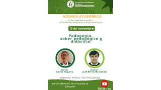 Campo de estudio Pedagogía saber pedagógico y didáctica [upl. by Marlea815]