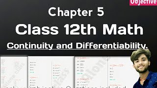 Calculus Objective Class 12 Math  12th Math Chapter 5 Continuity and Differentiability Class 12 [upl. by Hourigan63]