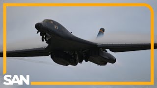 US brings out B1B bomber after North Korea’s ICBM launch [upl. by Elmore989]