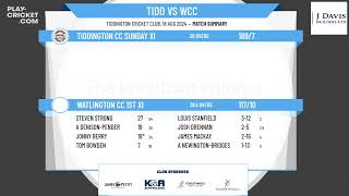 Tiddington CC Sunday XI v Watlington CC 1st XI [upl. by Yorztif]