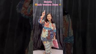 indo western dress😍🫶meessho meeshohaul ytshorts [upl. by Adnawat910]