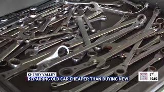 Cherry Valley repair shop sees more people service their old vehicles than invest in a new one [upl. by Ellerehs209]