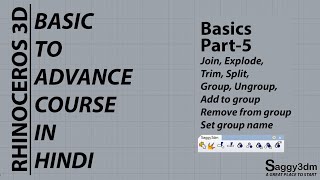 Rhino Basics in Hindi PART5 [upl. by Kevyn]