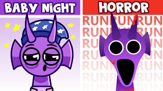 Incredibox Sprunki Babies Night VS Sprunki Adult Horror [upl. by Repsag765]