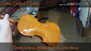 Verniciatura violino varnish violin prima fase [upl. by Willmert922]