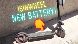 NEW BATTERY UPDATE ISINWHEEL SCOOTER [upl. by Lagas906]