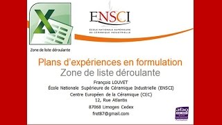 Excel  Zone Liste Déroulante [upl. by Nebra]