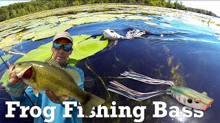 Frog Fishing Bass Excitement [upl. by Ralfston]