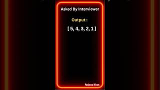 Reverse a string array and number in javascript interview learning codinginterview shortvideo [upl. by Aerdnak]