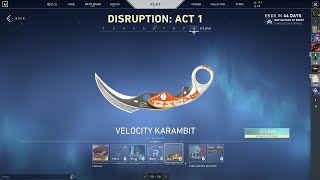 NEW VELOCITY KARAMBIT  VALORANT BATTLE PASS EP 4 ACT 1 [upl. by Eixor926]