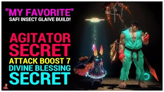 MHW ICEBORNE INSECT GLAIVE BUILD AGITATOR SECRETDIVINE BLESSING SECRET quotSAFI GLAIVEquot [upl. by Cadal]