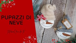 Pupazzi di neve fai da te con mini taglieriDecorazioni di NataleChristmas ideas [upl. by Endys533]