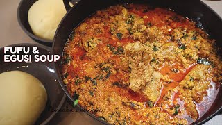 How to make FUFU and EGUSI SOUPSTEW for your viral TikTok African food challenge [upl. by Aida]