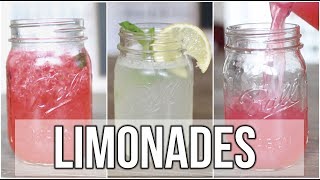 3 RECETTES DE LIMONADES RAFRAICHISSANTES [upl. by Jesh]