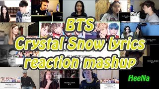 BTS Crystal Snow lyrics video｜reaction mashup request [upl. by Olethea488]