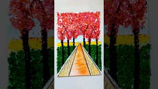 Crayon Shaving Scenery Drawing  3D Art Painting yt art ytshorts scenery MissAgrawal21kids [upl. by Tsyhtema]