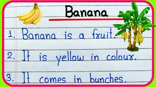 10 lines on Banana essay in English  Banana 10 lines essay in English  About Banana sentence [upl. by Sirromal]