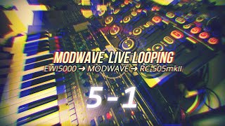 modwave live looping 5ver1  RC505 mk2  EWI 5000 [upl. by Nochur]